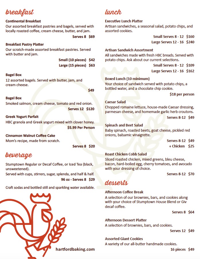 Catering Menu HBC